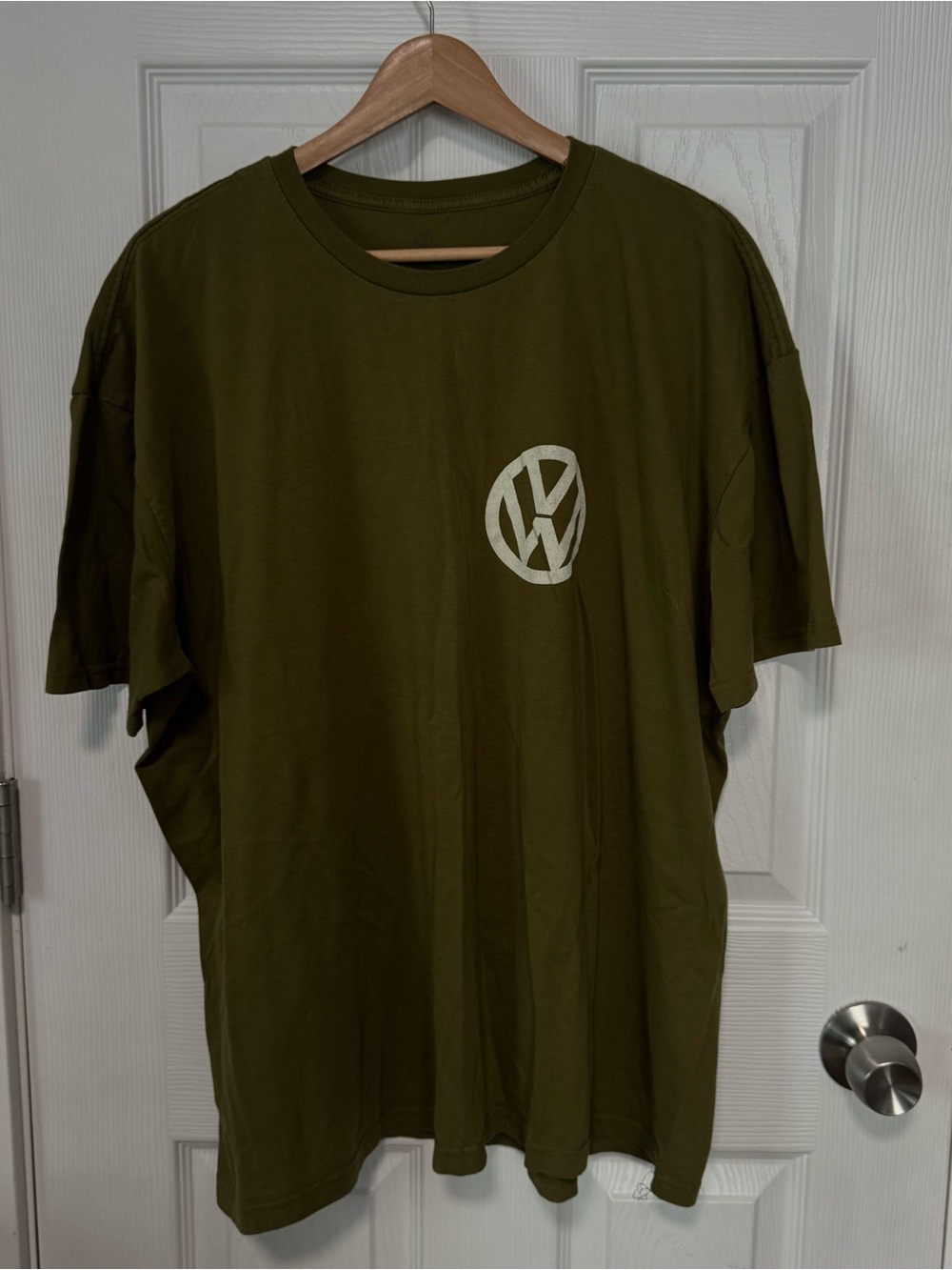 VW Logo Short Sleeve T-Shirt in Olive Green
